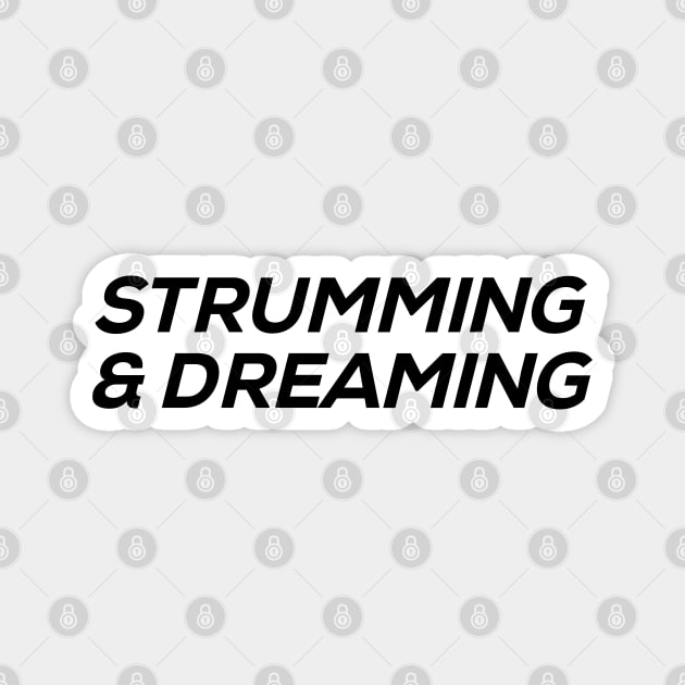 Strumming and Dreaming Magnet by NomiCrafts