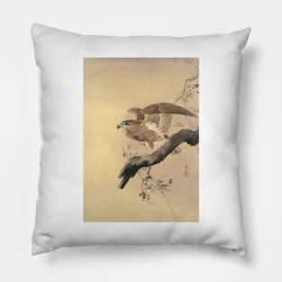 Hawk by Ohara Koson Pillow