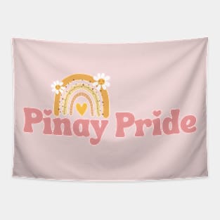 Pinay pride Flower Rainbow Cute OFW Statement Tapestry