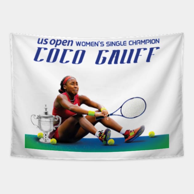 Coco gauff Tapestry by shadowNprints