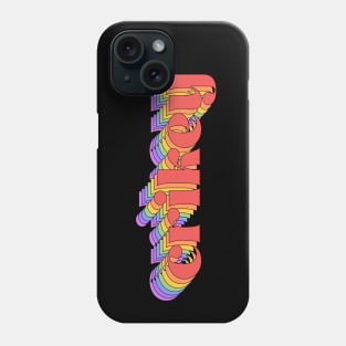 Meme: crikey (bright rainbow repeated letters) Phone Case