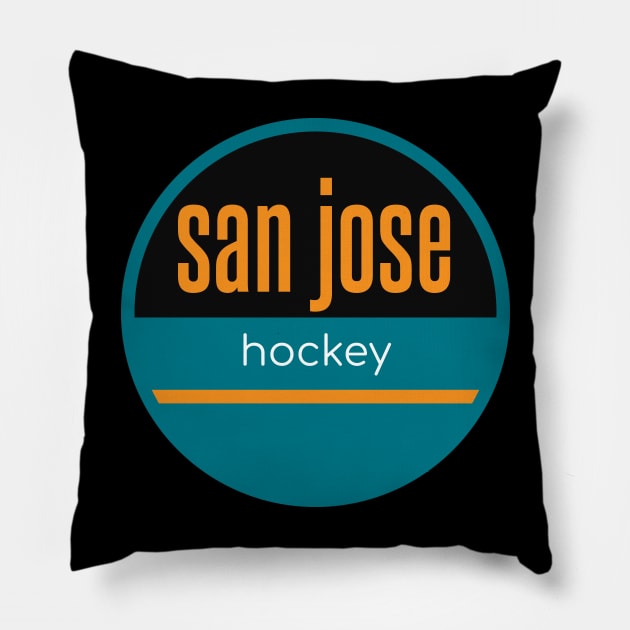 san jose sharks hockey Pillow by BVHstudio