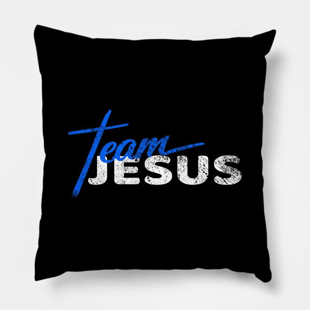 Team Jesus Christ Catholic T-Shirt for Prayer Group Pillow by jonathanptk