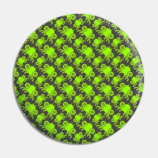 Spidy Pattern Neon Green Pin