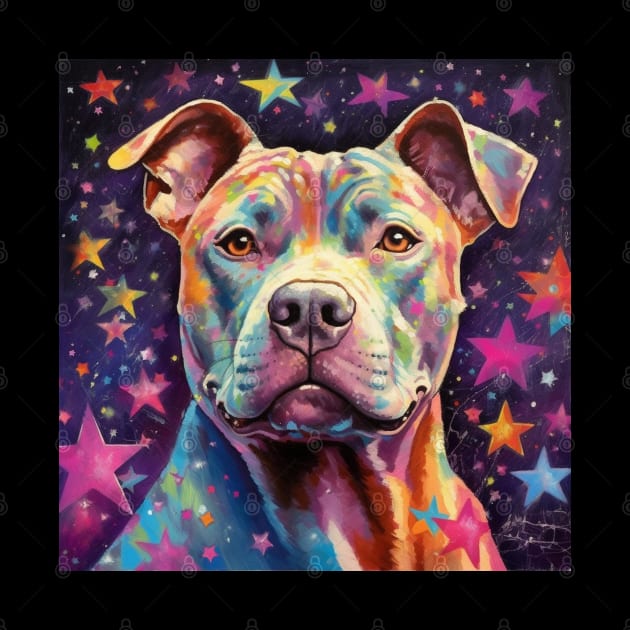 Staffy Painting by Enchanted Reverie