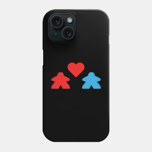 Red And Blue Meeple Couple Board Game Valentine's Day Phone Case