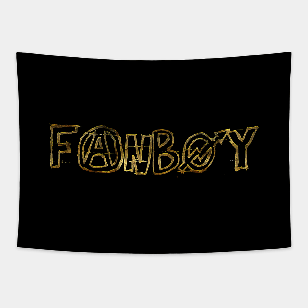 Fanboy (gold) Tapestry by Sinmara