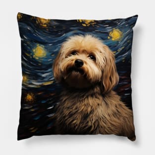 Cute Puli Dog Puppy Painting Pillow