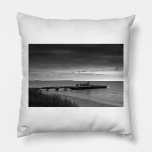 Bournemouth Pier And Beach Dorset England Pillow