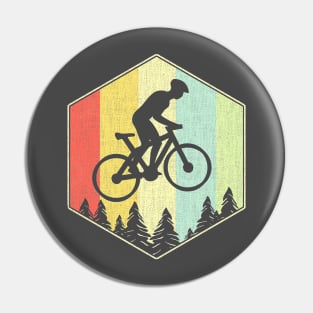 Mountain Bike Distressed Cycling Pin