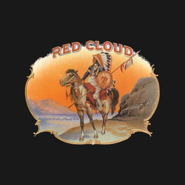 Vintage Red Cloud Cigar Label by MasterpieceCafe