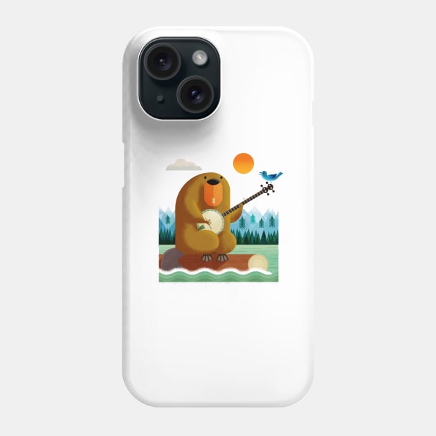 Beaver and Bluebird Phone Case by Gareth Lucas