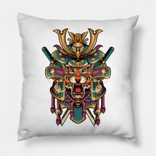 Tiger samurai Pillow