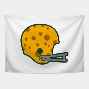 Retro Wisconsin Cheese Helmet - white Tapestry