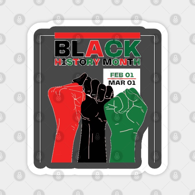 Black History  month Magnet by TeeText