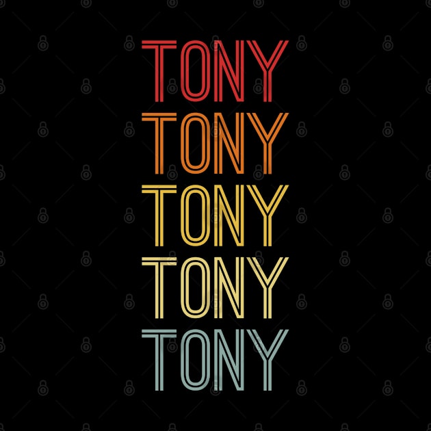 Tony Name Vintage Retro Pattern by CoolDesignsDz