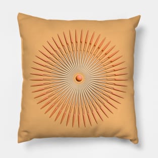 concentric orange Pillow