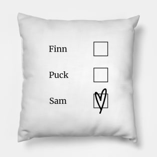 Glee/Sam heart Pillow