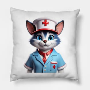 The Purr-fect Nurse Cat Pillow