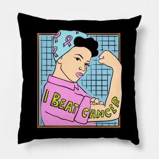 I Beat Cancer Pillow