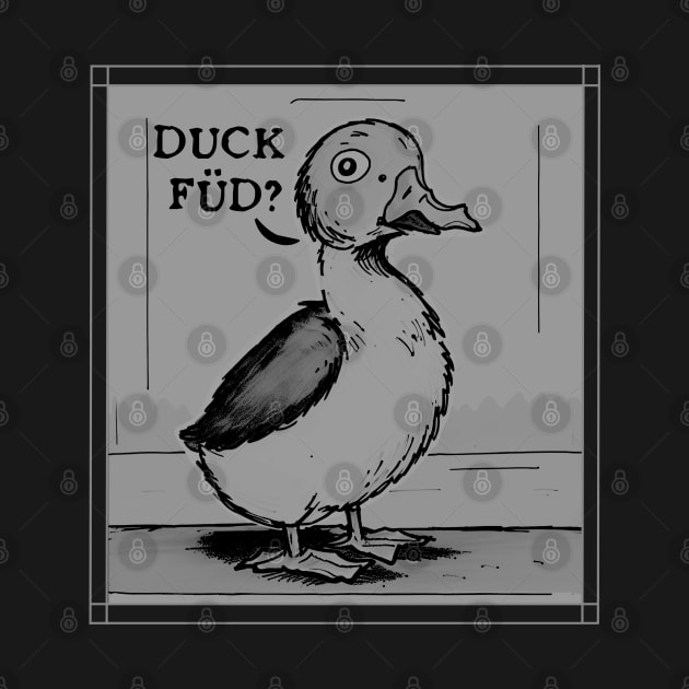 cute duck, funny duck, duck food by AdaleCreates