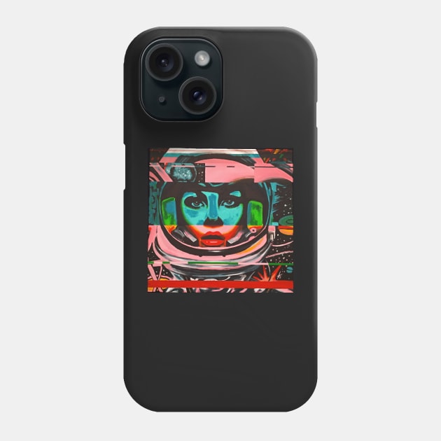 Glitch V - Watching an eclipse Phone Case by andjicu