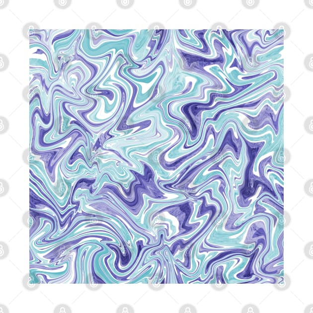 Very peri and ice blue liquify marble texture, purple and blue liquid art by NadiaChevrel