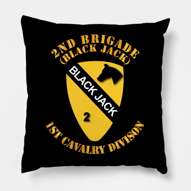 2nd Brigade - 1st Cav Div - Black Jack Offset Pillow by twix123844