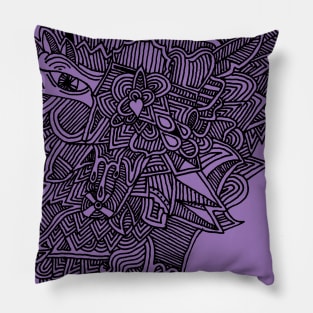 Psychedelic serene bird Pillow