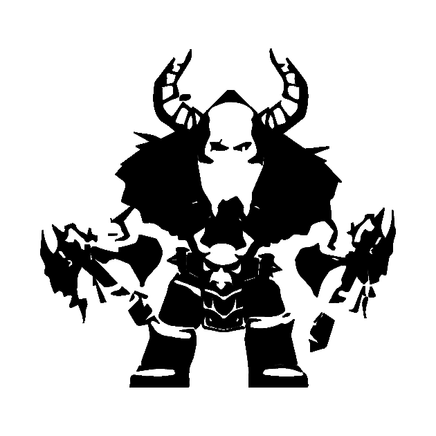 Barbaric King minimal silhouette white by WannabeArtworks