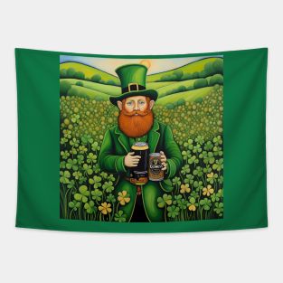 Folk Art Leprechaun Tapestry