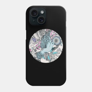 Flight of Fancy – pink, teal, cream Phone Case