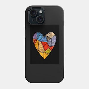 Stained glass heart Phone Case