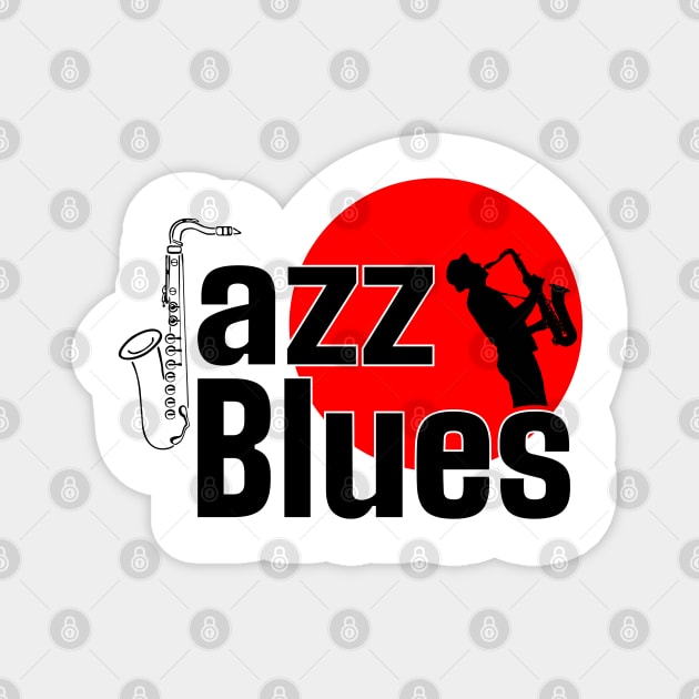 Jazz Blues Gifts Magnet by VISUALUV