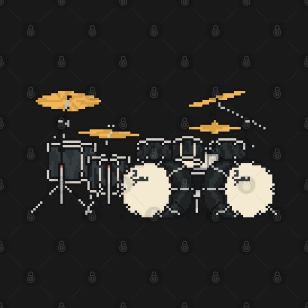 Pixel Black Double Bass Drums by gkillerb