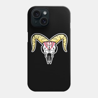 Animal Ram Skull Mascot Logo Illustration Cartoon Pink Phone Case