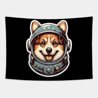 Corgi Astronaut Tapestry