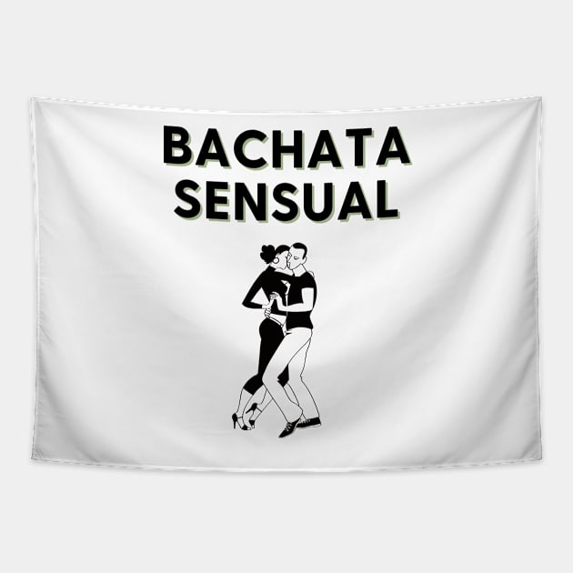 Bachata Sensual - Social Latin Dance Design Tapestry by Liniskop
