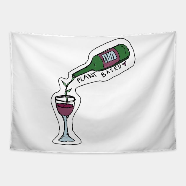 Plant Based: Red Wine Tapestry by bailezell