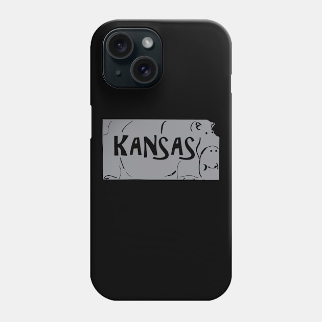 A funny map of Kansas Phone Case by percivalrussell