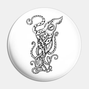 Octopus modern art Pin