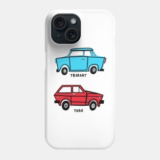 Trabant and Yugo by Pollux (with Text) Phone Case