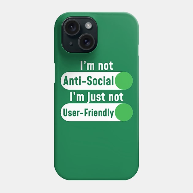 Anti Social Slider User Friendly Coding Programming Phone Case by Mellowdellow