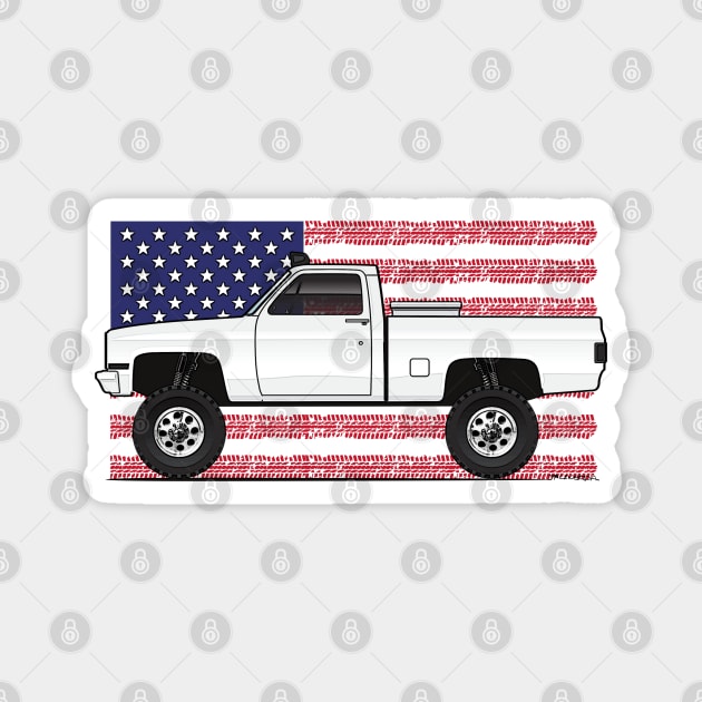 81-87 White Truck Magnet by JRCustoms44