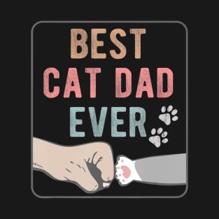 Best Cat Dad Ever Distressed T-Shirt