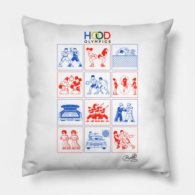 Hood Olympics – All Events Pillow by artofbryson