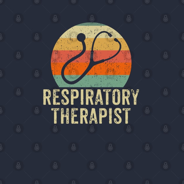 Respiratory Therapist - Retro Sunset Stethoscope by BDAZ