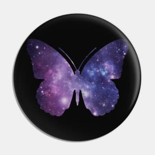 Purple Space Butterfly Pin