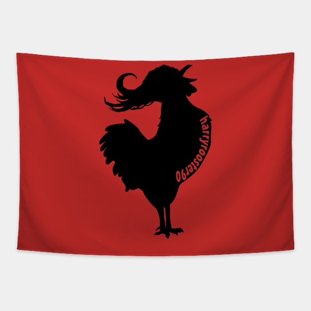 harryrooster90 front logo Tapestry by harryrooster90