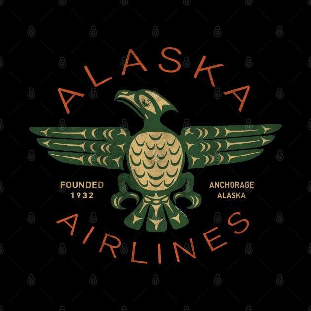 Alaska Airlines 2 by © Buck Tee Originals by Buck Tee